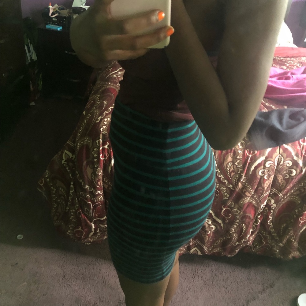 Striped Pencil Skirt
